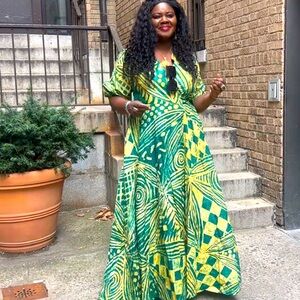 Beautiful custom made wrap dress